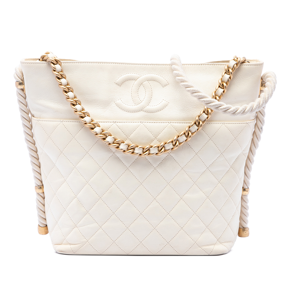 Pre-Loved Chanel Crumpled Calfskin En Vogue Rope Satchel